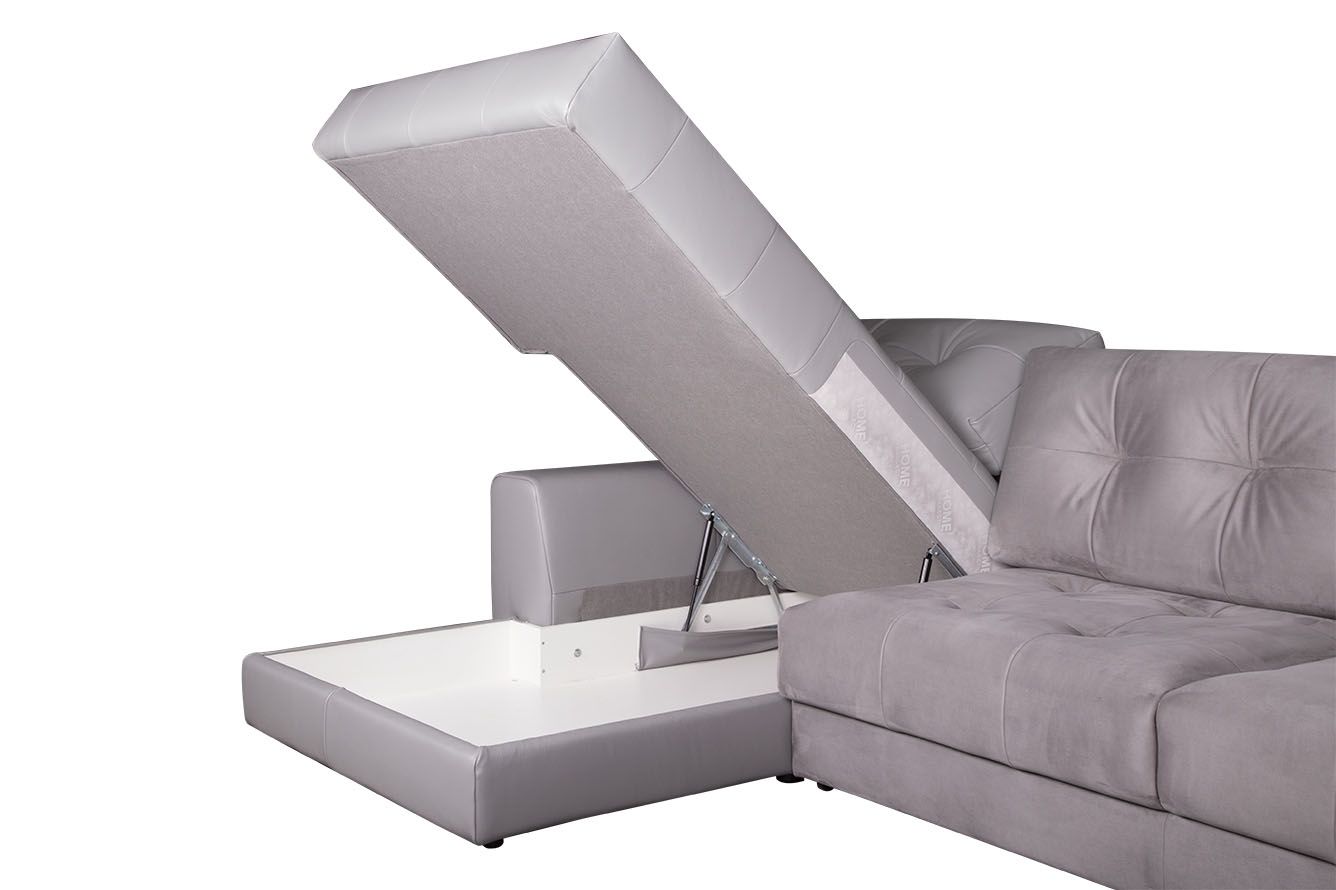 Модульный угловой диван-кровать Брайтон канапе с отоманкой