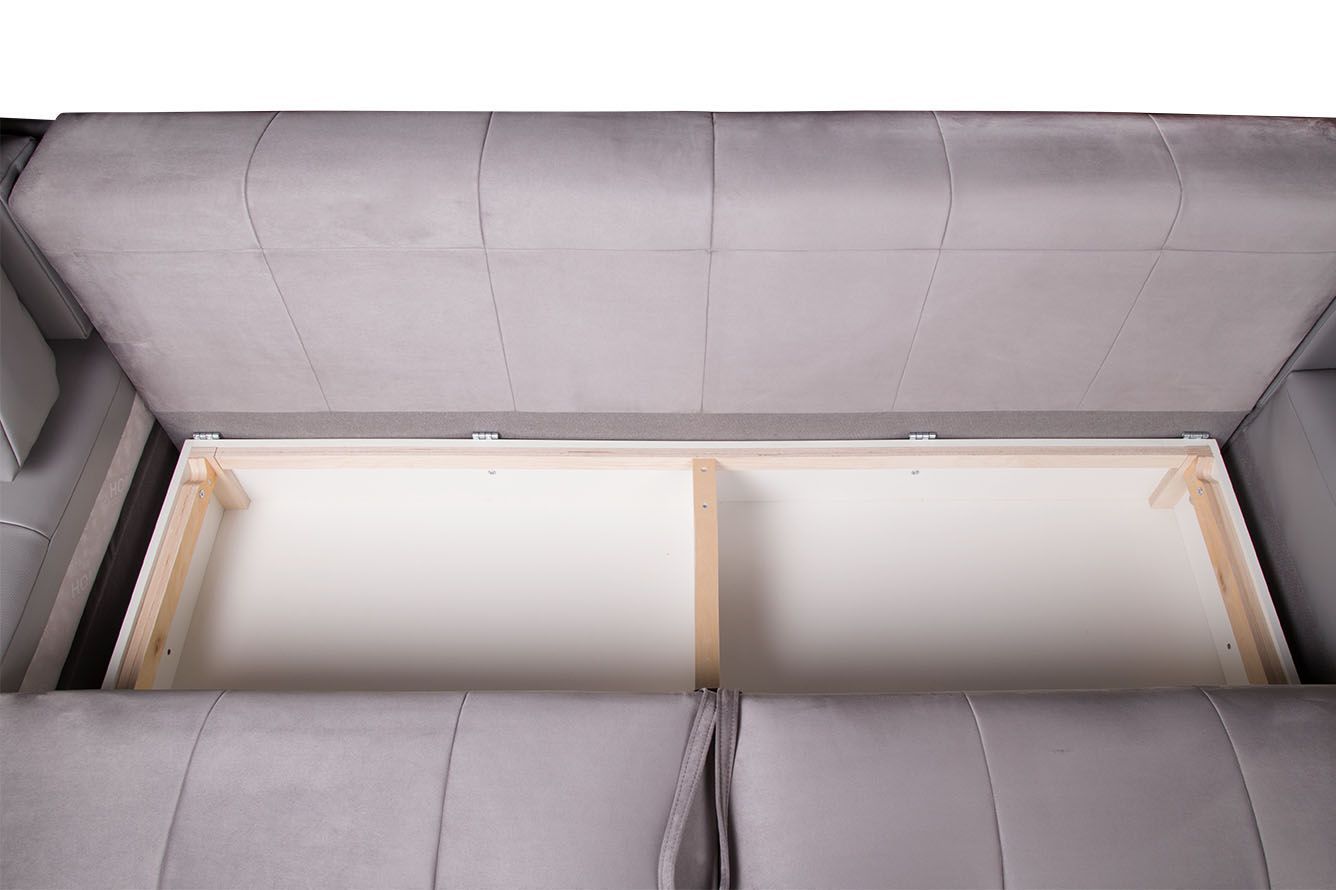 Модульный угловой диван-кровать Брайтон канапе с отоманкой