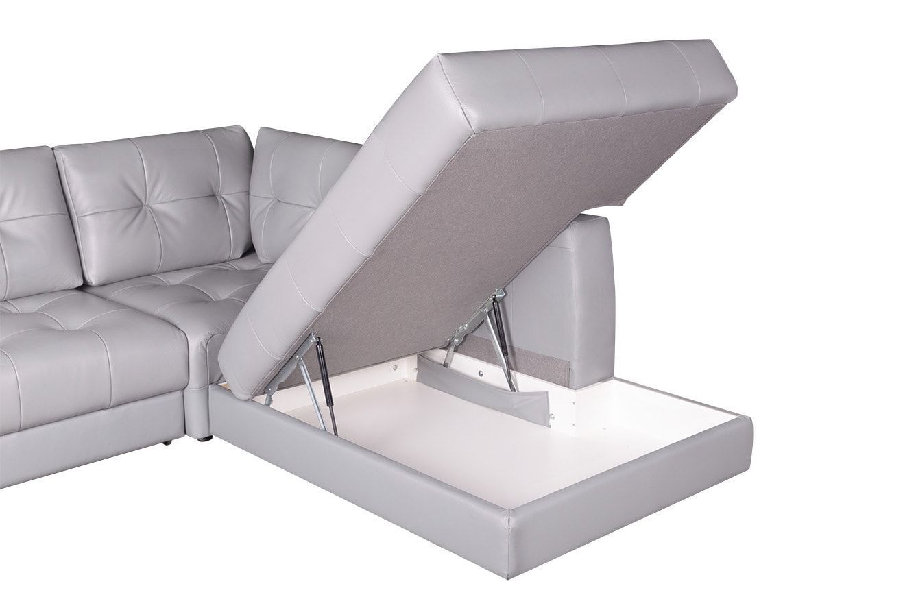 Модульный угловой диван-кровать Брайтон с оттоманкой